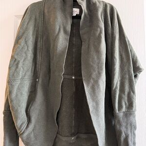 Wilfred Dark Olive Ribbed Open Cardigan